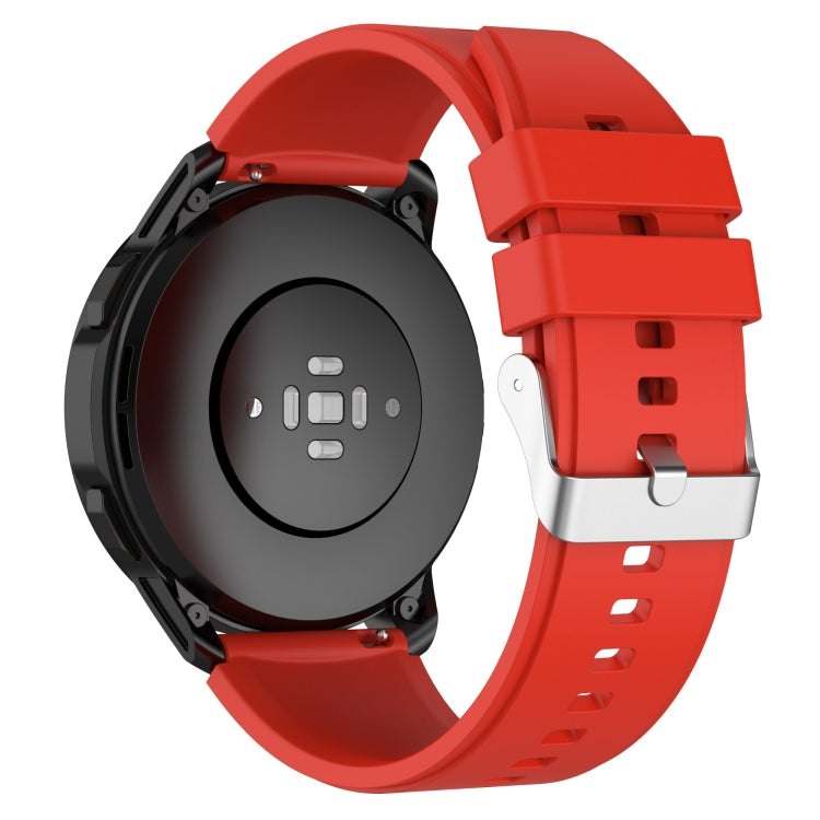 Protruding Head Silicone Strap Silver Buckle For Samsung Galaxy Watch3 45mm 22mm