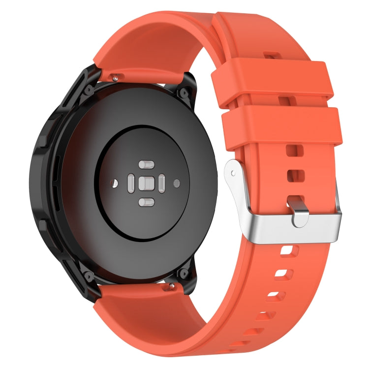 Protruding Head Silicone Strap Silver Buckle For Samsung Galaxy Watch 42mm 20mm