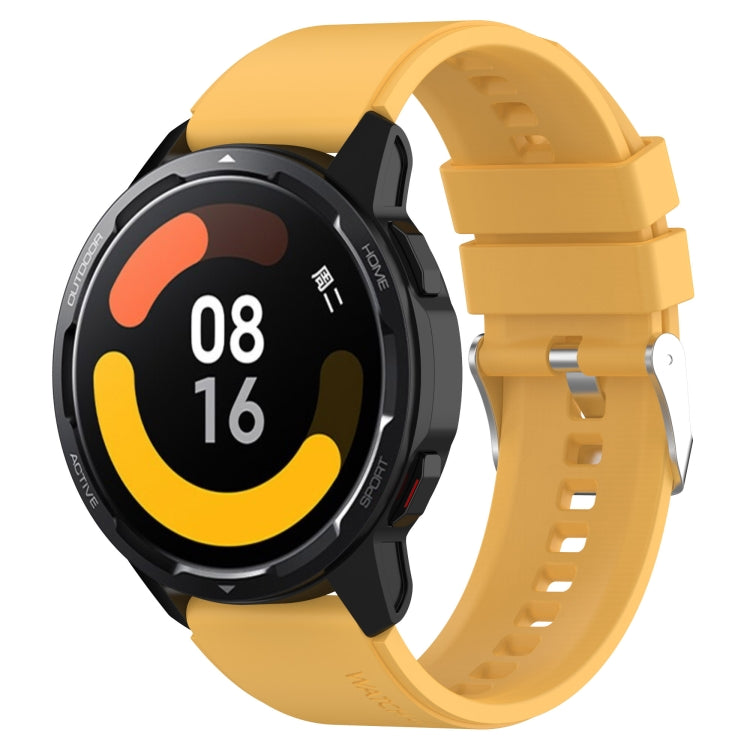 Protruding Head Silicone Strap Silver Buckle For Samsung Galaxy Watch 46mm 22mm