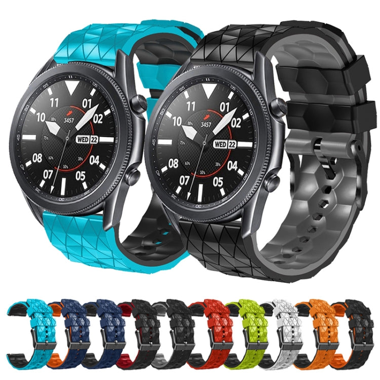 For Huawei Watch GT Runner 22mm Football Pattern Two-Color Silicone Strap
