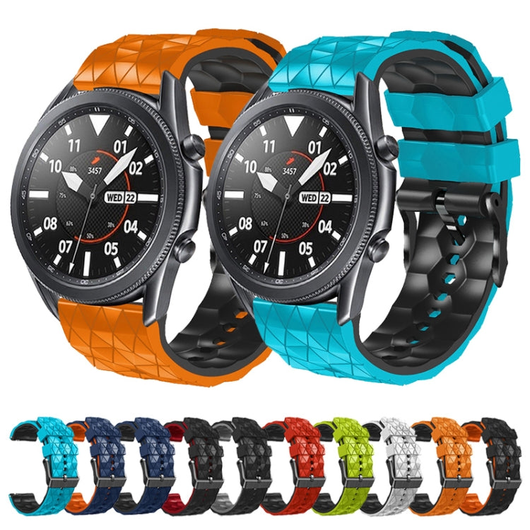 For Honor Watch GS 3 22mm Football Pattern Two-Color Silicone Strap