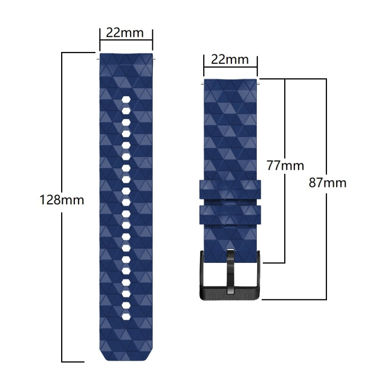 For Amazfit 2 Stratos 22mm Football Pattern Two-Color Silicone Strap