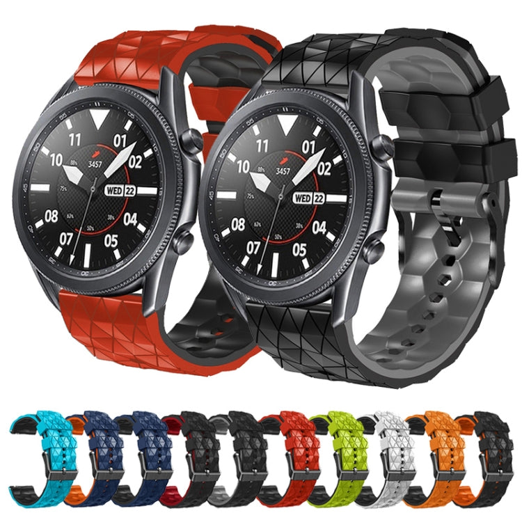 For Xiaomi Watch Color 22mm Football Pattern Two-Color Silicone Strap