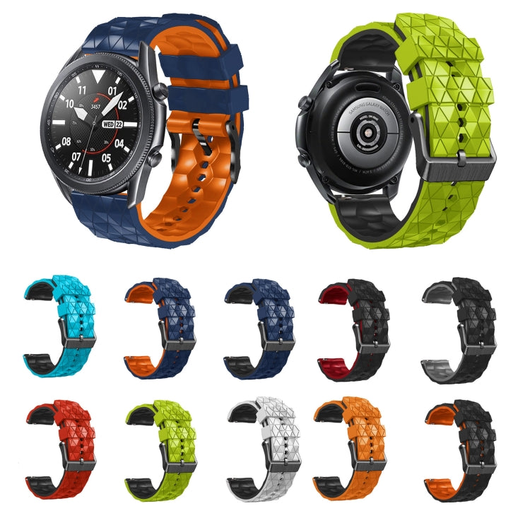 For Ticwatch Pro 2021 22mm Football Pattern Two-Color Silicone Strap