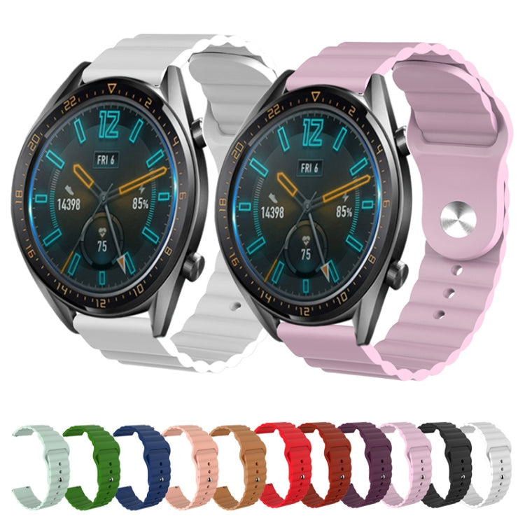 For Amazfit GTS 2 20mm Corrugated Silicone Watch Band