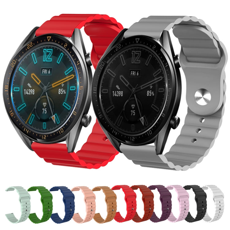For Amazfit Pop 20mm Corrugated Silicone Watch Band