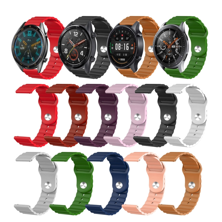 For Amazfit Pop 20mm Corrugated Silicone Watch Band