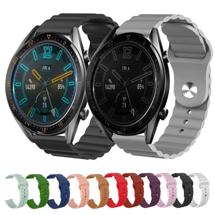 For Amazfit BIP U 20mm Corrugated Silicone Watch Band