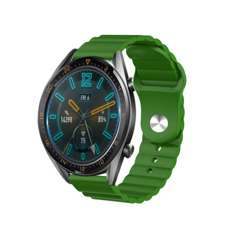 For Amazfit GTR 47mm 22mm Corrugated Silicone Watch Band