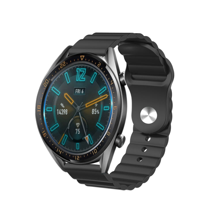 For Amazfit 2 Stratos 22mm Corrugated Silicone Watch Band