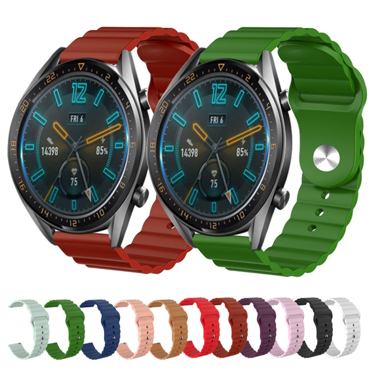 For Xiaomi Watch S1 22mm Corrugated Silicone Watch Band