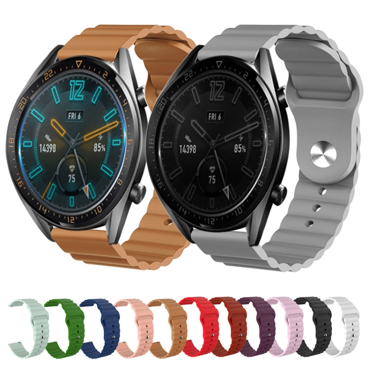 For Xiaomi Haylou GST LS09B 22mm Corrugated Silicone Watch Band