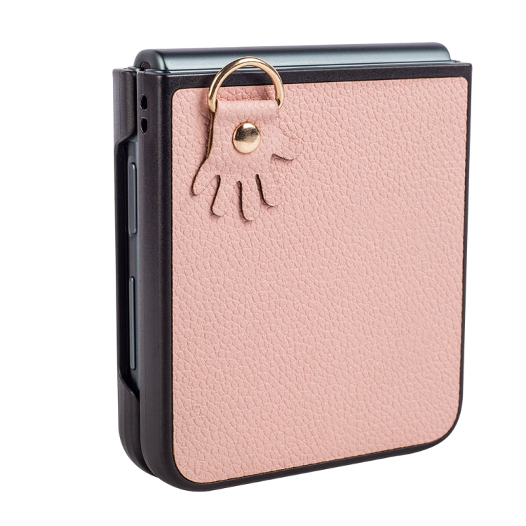 For Samsung Galaxy Z Flip4 Folding Retro Litchi Texture Phone Case