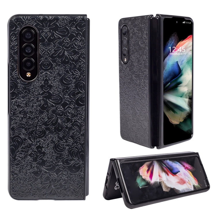For Samsung Galaxy Z Fold4 Flower Butterfly Texture Folding Phone Case