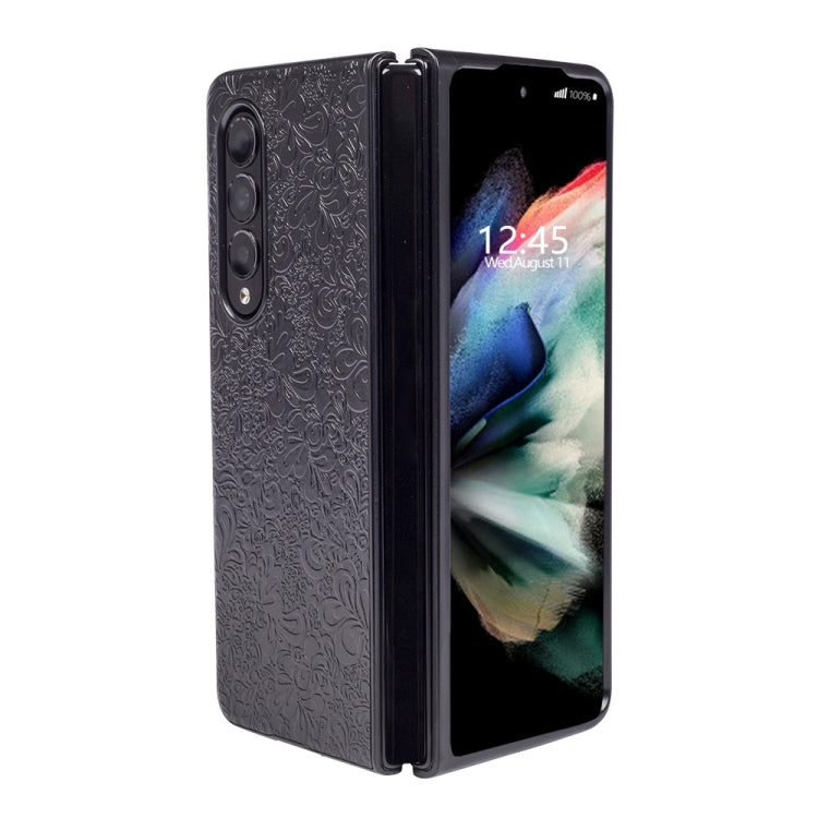 For Samsung Galaxy Z Fold4 Flower Butterfly Texture Folding Phone Case