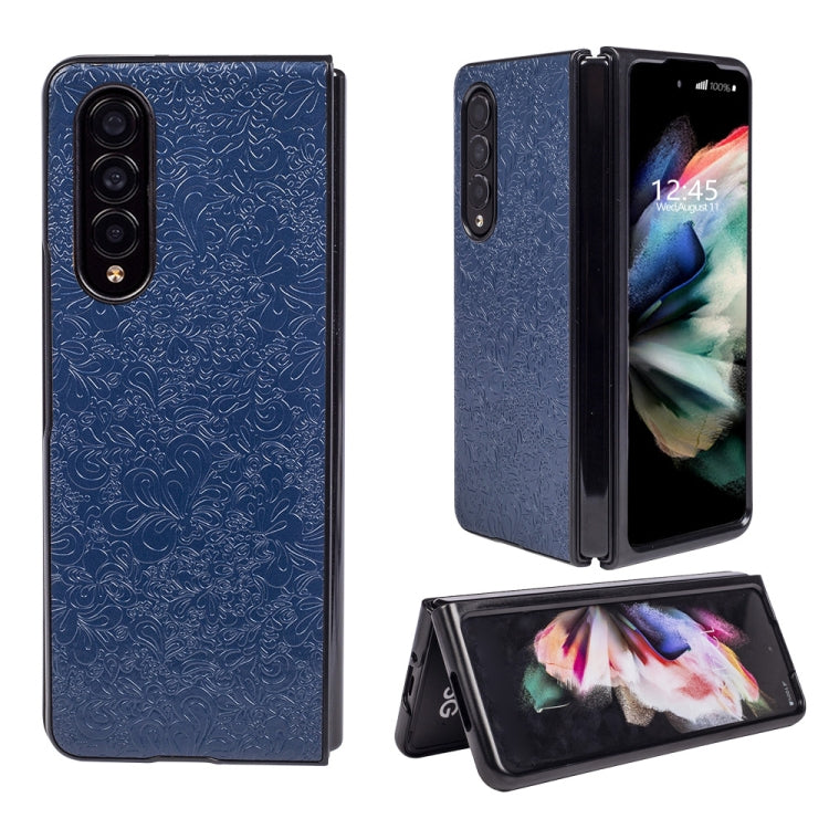 For Samsung Galaxy Z Fold4 Flower Butterfly Texture Folding Phone Case