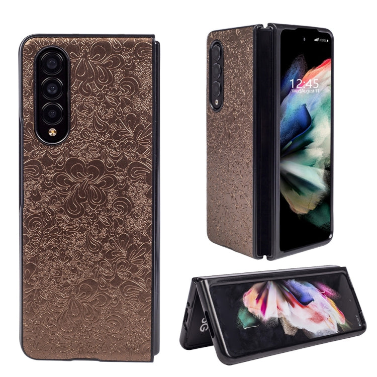 For Samsung Galaxy Z Fold4 Flower Butterfly Texture Folding Phone Case