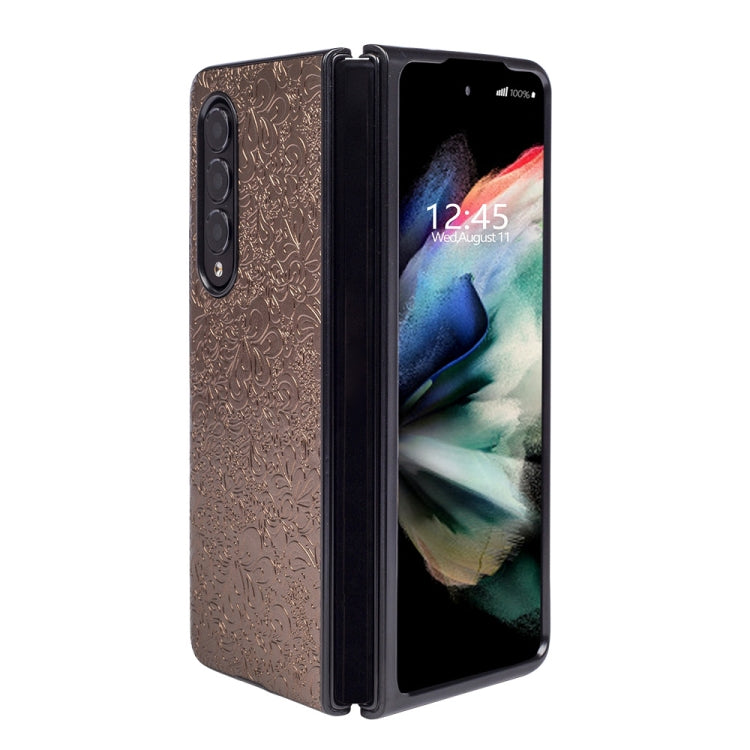 For Samsung Galaxy Z Fold4 Flower Butterfly Texture Folding Phone Case