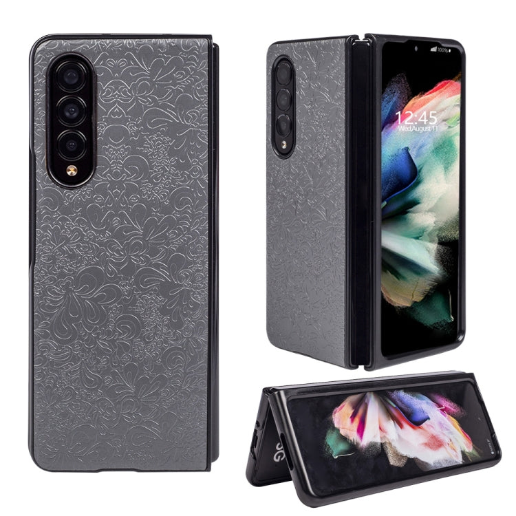 For Samsung Galaxy Z Fold4 Flower Butterfly Texture Folding Phone Case