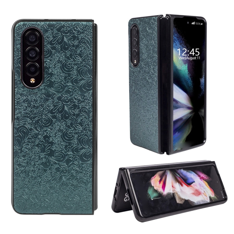For Samsung Galaxy Z Fold4 Flower Butterfly Texture Folding Phone Case