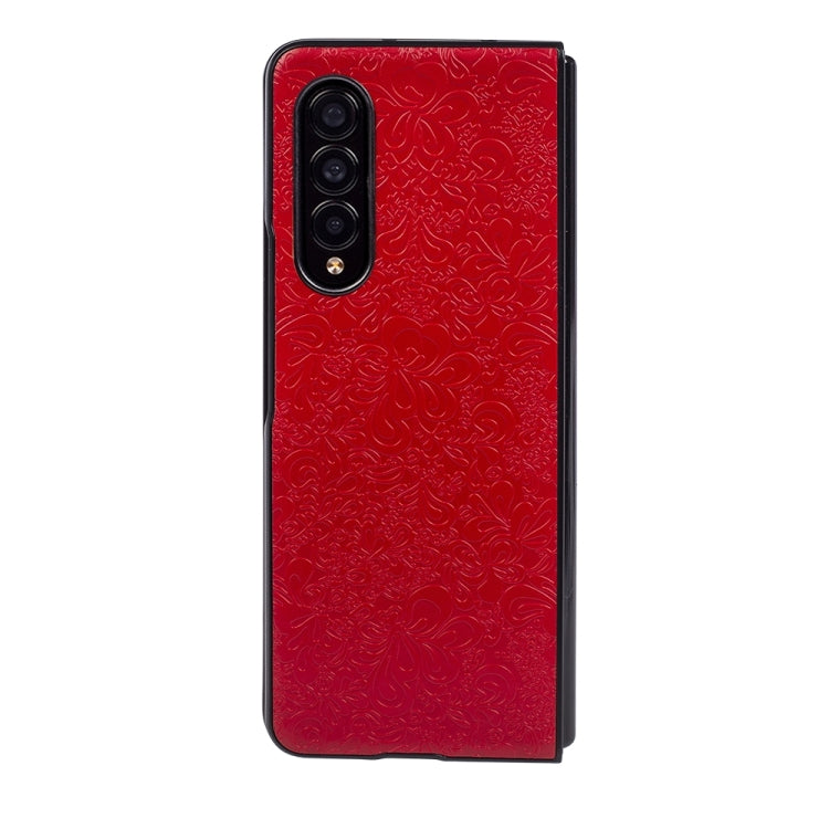 For Samsung Galaxy Z Fold4 Flower Butterfly Texture Folding Phone Case