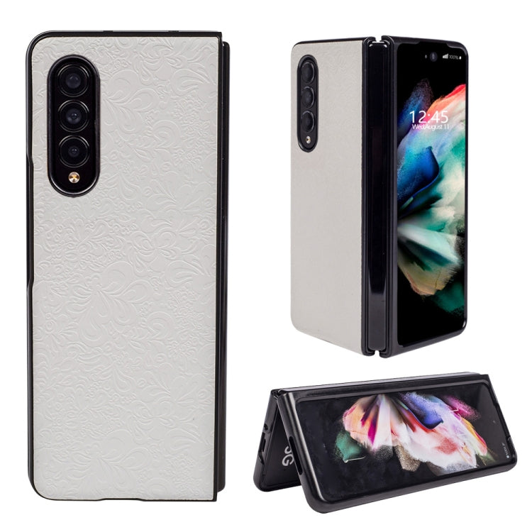 For Samsung Galaxy Z Fold4 Flower Butterfly Texture Folding Phone Case