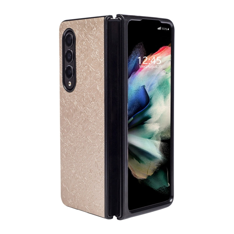 For Samsung Galaxy Z Fold4 Flower Butterfly Texture Folding Phone Case