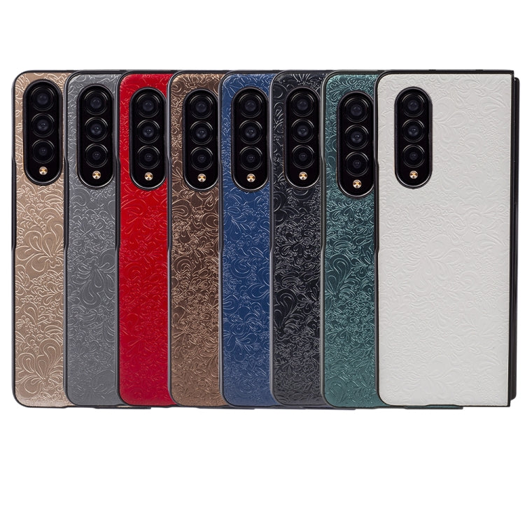 For Samsung Galaxy Z Fold4 Flower Butterfly Texture Folding Phone Case