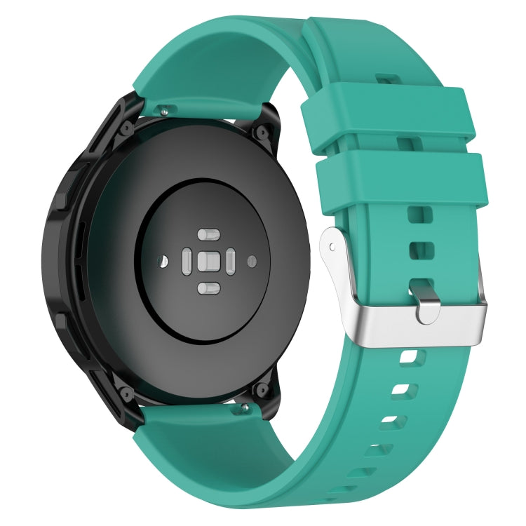 For Huami Amazfit GTS 2e 20mm Protruding Head Silicone Strap Silver Buckle
