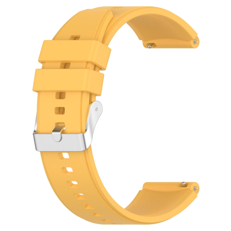 For Huami Amazfit GTS 2mini 20mm Protruding Head Silicone Strap Silver Buckle