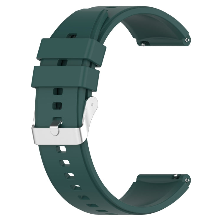 For Huami Amazfit GTS 2mini 20mm Protruding Head Silicone Strap Silver Buckle