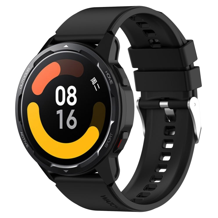 For Huami Amazfit Pop / Amazfit Pop  Pro 20mm Protruding Head Silicone Strap Silver Buckle