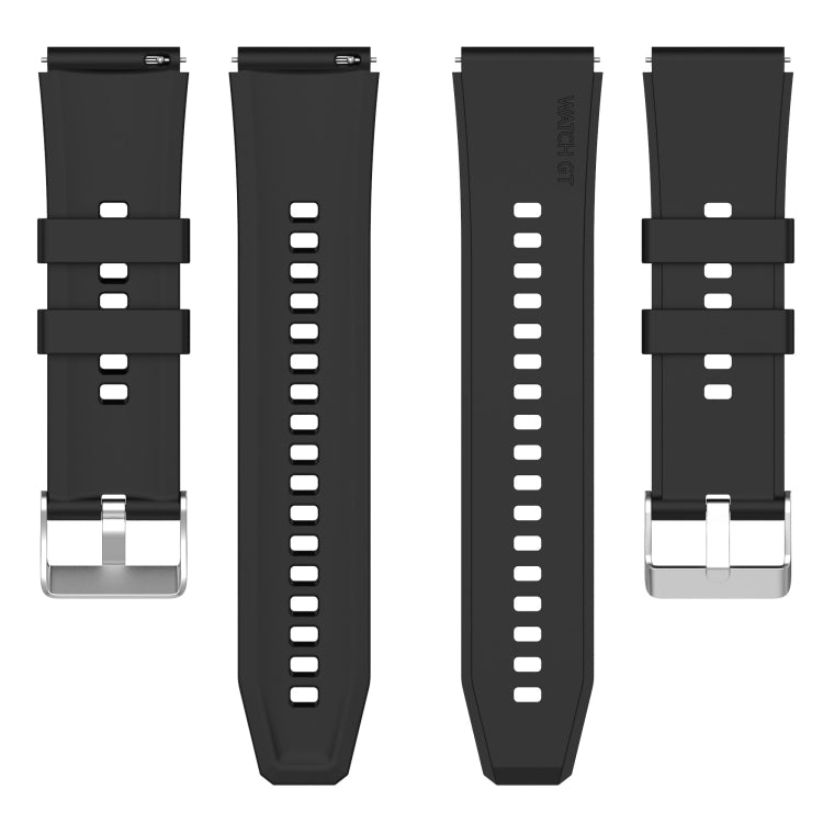 For Huami Amazfit Pop / Amazfit Pop  Pro 20mm Protruding Head Silicone Strap Silver Buckle