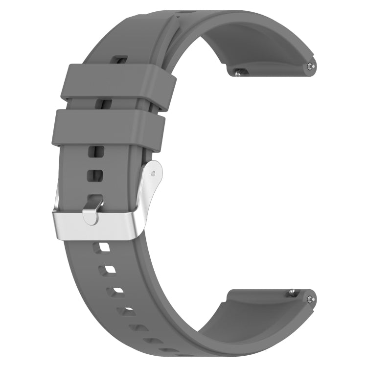 For Huami Amazfit Pop / Amazfit Pop  Pro 20mm Protruding Head Silicone Strap Silver Buckle