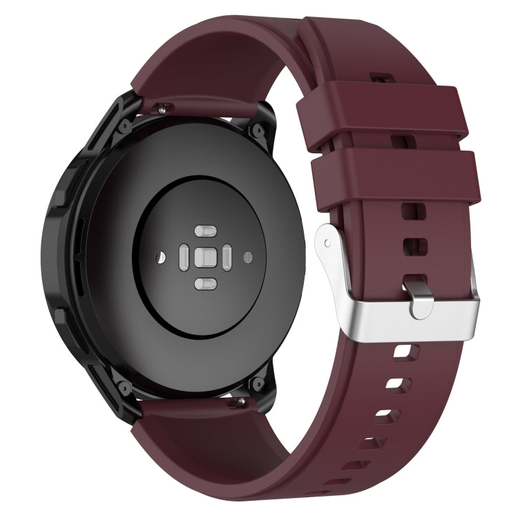 For Huami Amazfit Pop / Amazfit Pop  Pro 20mm Protruding Head Silicone Strap Silver Buckle