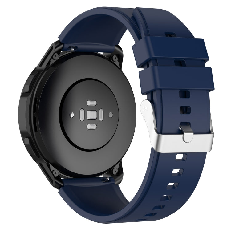 For Huami Amazfit Pop / Amazfit Pop  Pro 20mm Protruding Head Silicone Strap Silver Buckle