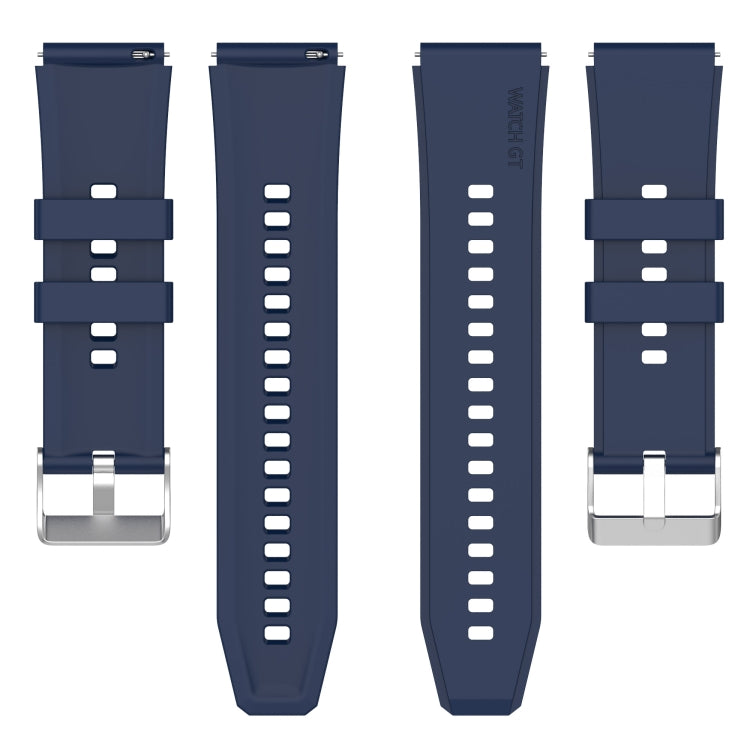 For Huami Amazfit Pop / Amazfit Pop  Pro 20mm Protruding Head Silicone Strap Silver Buckle