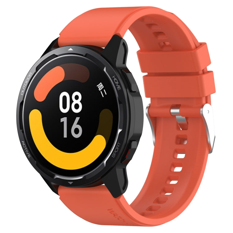 For Huami Amazfit GTR 42mm / GTS 20mm Protruding Head Silicone Strap Silver Buckle
