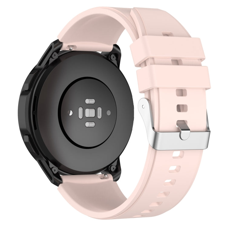 For Huami Amazfit GTR 42mm / GTS 20mm Protruding Head Silicone Strap Silver Buckle