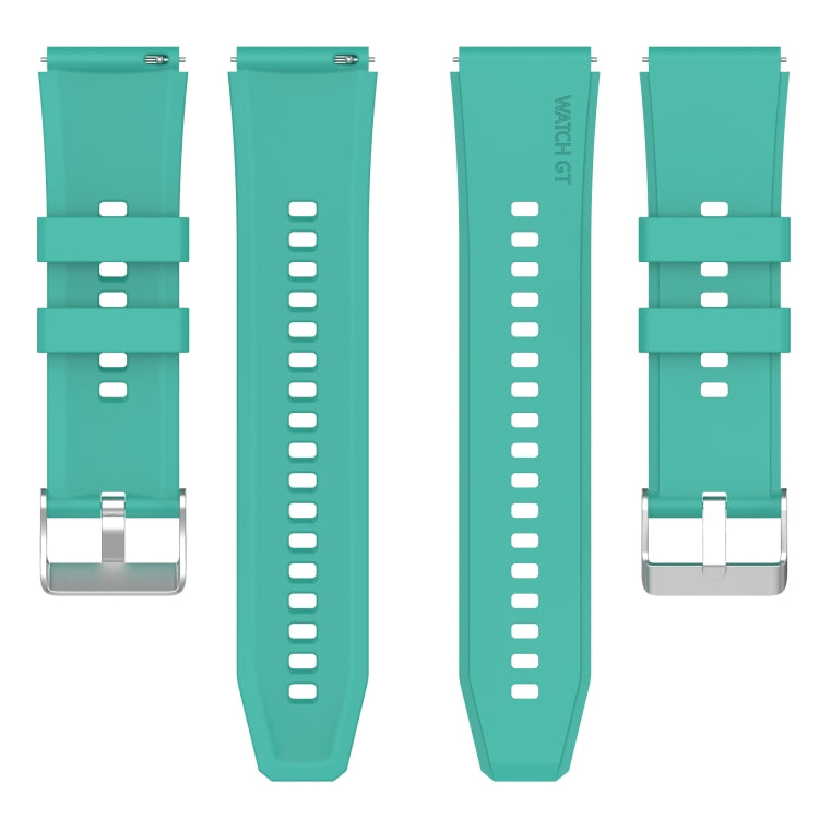 For Huami Amazfit GTR 42mm / GTS 20mm Protruding Head Silicone Strap Silver Buckle