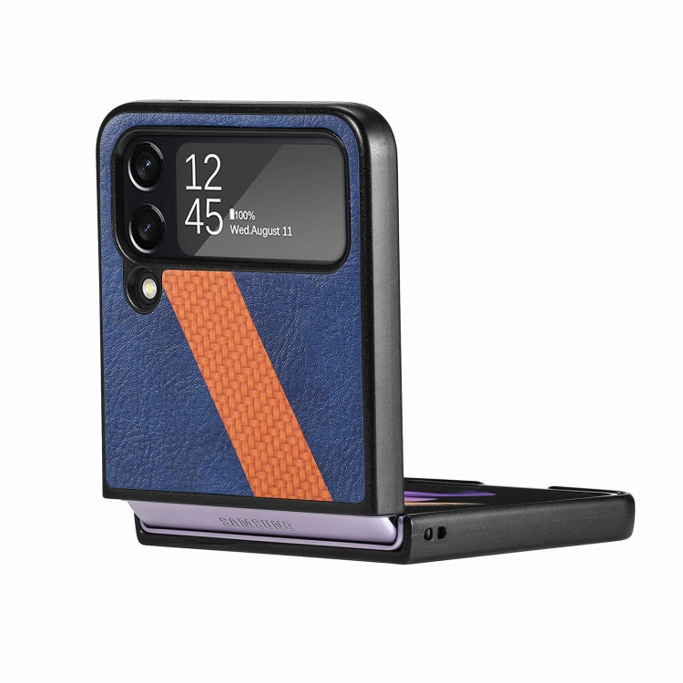 For Samsung Galaxy Z Filp4 L-Shaped Fiber Stitching Folding Phone Case