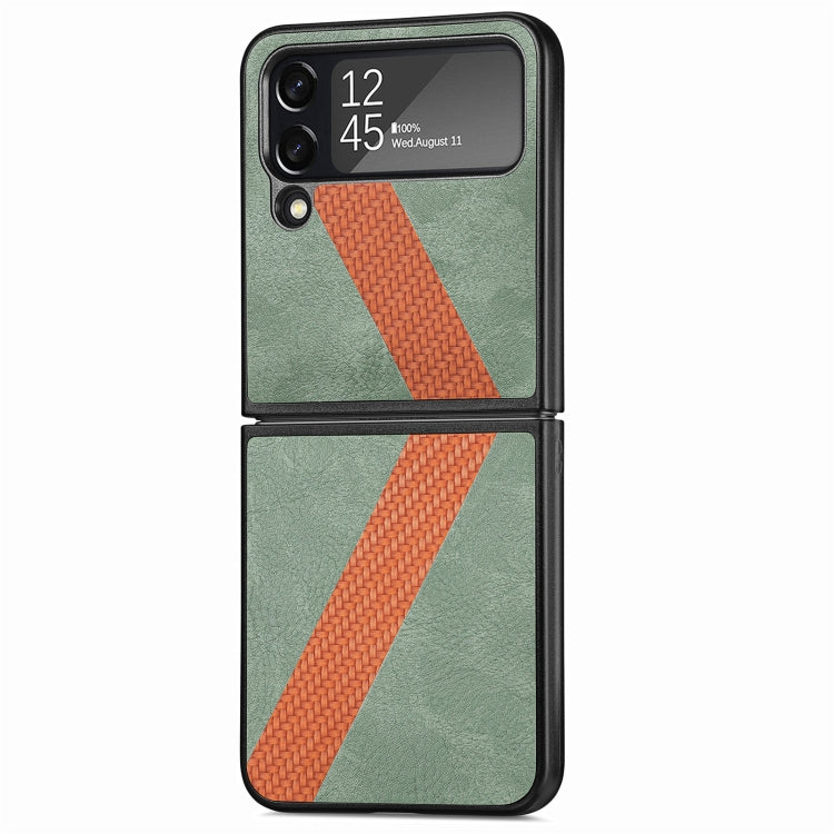 For Samsung Galaxy Z Filp4 L-Shaped Fiber Stitching Folding Phone Case