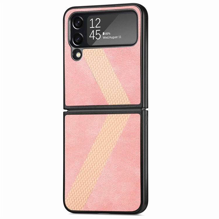 For Samsung Galaxy Z Filp4 L-Shaped Fiber Stitching Folding Phone Case
