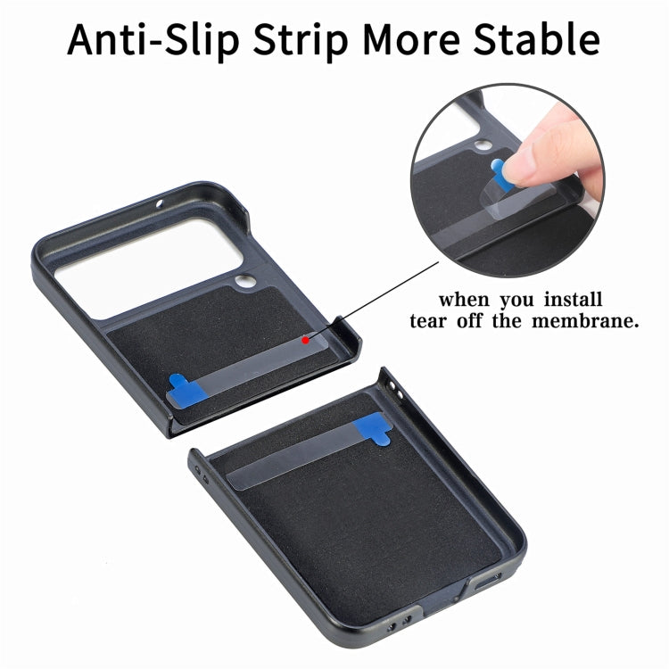 For Samsung Galaxy Z Filp4 L-Shaped Fiber Stitching Folding Phone Case