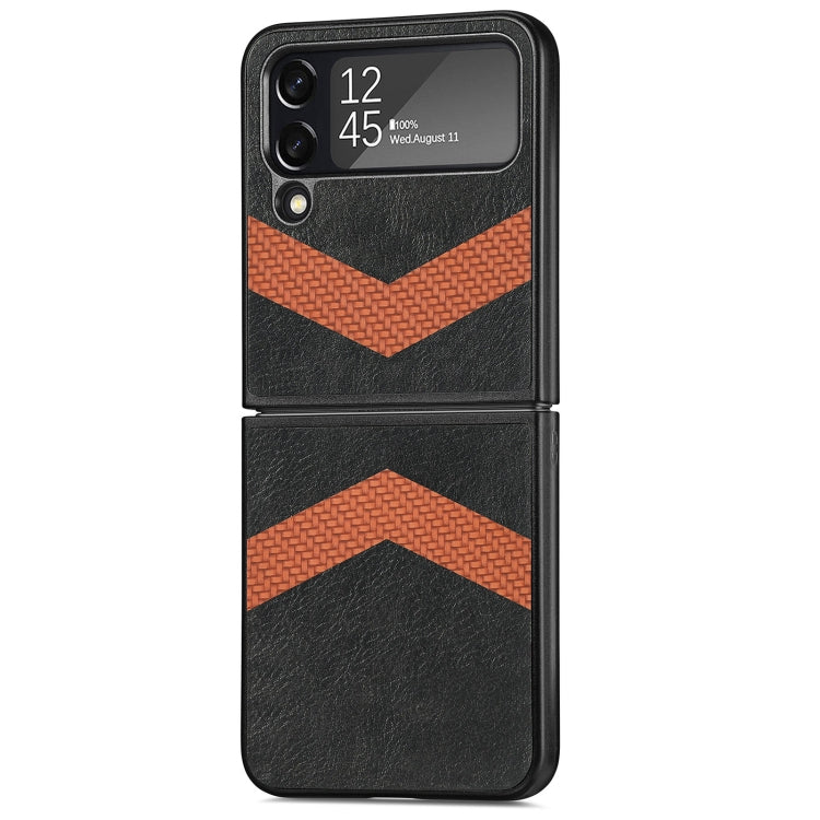 V Shape Fiber Stitching Folding Phone Case For Samsung Galaxy Z Flip4
