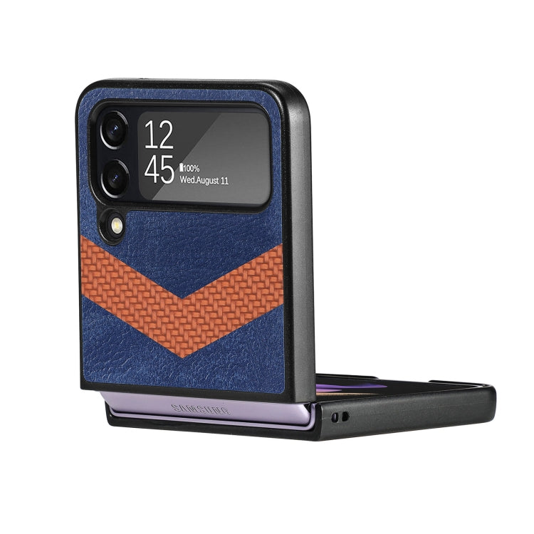 V Shape Fiber Stitching Folding Phone Case For Samsung Galaxy Z Flip4