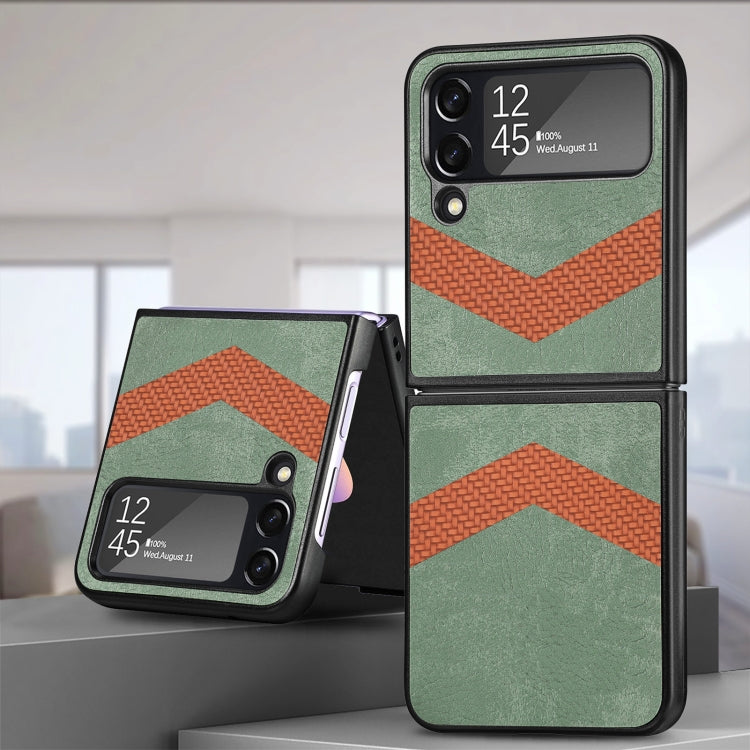 V Shape Fiber Stitching Folding Phone Case For Samsung Galaxy Z Flip4