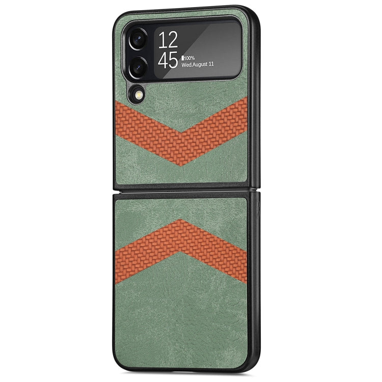 V Shape Fiber Stitching Folding Phone Case For Samsung Galaxy Z Flip4