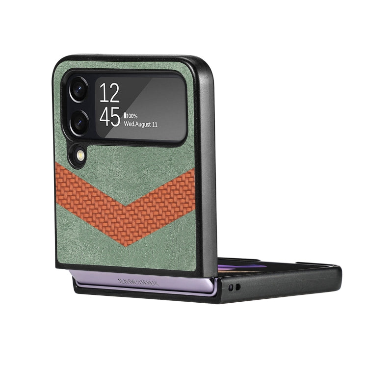 V Shape Fiber Stitching Folding Phone Case For Samsung Galaxy Z Flip4