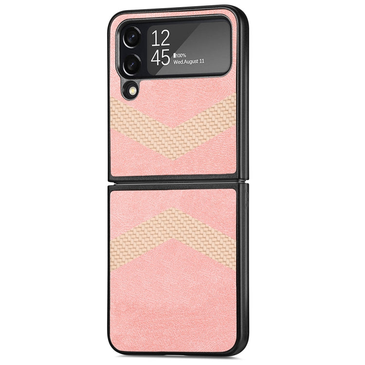 V Shape Fiber Stitching Folding Phone Case For Samsung Galaxy Z Flip4
